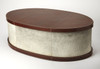 Butler Leandro Hair-On-Hide Leather Oval Coffee Table (5300350)