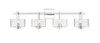 Striate - 4 Light - 33 inch - Polished Chrome - Bath Vanity Light (312-4W-PC-CL)