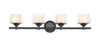 Laguna - 4 Light - 33 inch - Black - Bath Vanity Light (311-4W-BK-CLW)