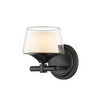 Laguna - 1 Light - 6 inch - Black - Bath Vanity Light (311-1W-BK-CLW-LED)