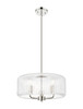 Windsor - 3 Light - 16 inch - Polished Nickel - Stem hung - Pendant (436-3S-PN-G436-16CL)