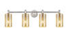 Crown Point - 4 Light - 34 inch - Satin Nickel - Bath Vanity Light (434-4W-SN-G434-7ME)