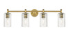 Crown Point - 4 Light - 34 inch - Brushed Brass - Bath Vanity Light (434-4W-BB-G434-7SDY)