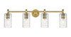 Crown Point - 4 Light - 34 inch - Brushed Brass - Bath Vanity Light (434-4W-BB-G434-7DE)