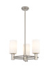 Crown Point - 3 Light - 18 inch - Satin Nickel - Pendant (434-3CR-SN-G434-7WH)