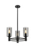 Crown Point - 3 Light - 18 inch - Matte Black - Pendant (434-3CR-BK-G434-7SM)
