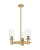 Crown Point - 3 Light - 18 inch - Brushed Brass - Pendant (434-3CR-BB-G434-7CL)