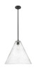 Crown Point - 1 Light - 16 inch - Matte Black - Pendant (434-1S-BK-GBC-164)