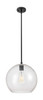 Crown Point - 1 Light - 12 inch - Matte Black - Pendant (434-1S-BK-G124-12)