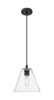 Crown Point - 1 Light - 8 inch - Matte Black - Pendant (434-1P-BK-GBC-84)