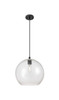 Crown Point - 1 Light - 12 inch - Matte Black - Pendant (434-1P-BK-G124-12)
