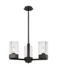 Claverack - 3 Light - 22 inch - Matte Black - Pendant (427-3CR-BK-G427-9CL)