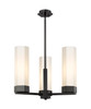 Claverack - 3 Light - 22 inch - Matte Black - Pendant (427-3CR-BK-G427-14WH)