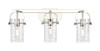 Pilaster II Cylinder - 3 Light - 25 inch - Polished Nickel - Bath Vanity Light (423-3W-PN-G423-7DE)