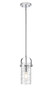 Pilaster II Cylinder - 1 Light - 7 inch Long Glass - Polished Chrome - Pendant (423-1S-PC-G423-7DE)