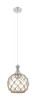 Astor - 1 Light - 10 inch - Brushed Satin Nickel - Cord hung - Mini Pendant (415-1P-SN-G122-10RB)