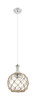 Astor - 1 Light - 10 inch - Brushed Satin Nickel - Cord hung - Mini Pendant (415-1PR-SN-G122-10RB)