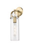 Pilaster - 1 Light - 4 inch Glass - Brushed Brass - Sconce (413-1W-BB-G413-1W-4SDY)