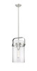 Pilaster - 1 Light - 8 inch Glass - Satin Nickel - Pendant (413-1SM-SN-G413-1S-8SDY)