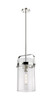Pilaster - 1 Light - 8 inch Glass - Polished Nickel - Pendant (413-1SM-PN-G413-1S-8CL)
