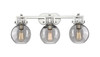 Newton Sphere - 3 Light - 27 inch - Satin Nickel - Bath Vanity Light (411-3W-SN-G410-7SM)