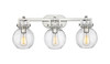 Newton Sphere - 3 Light - 27 inch - Satin Nickel - Bath Vanity Light (411-3W-SN-G410-7SDY)