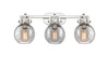 Newton Sphere - 3 Light - 27 inch - Polished Nickel - Bath Vanity Light (411-3W-PN-G410-7SM)
