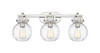 Newton Sphere - 3 Light - 27 inch - Polished Nickel - Bath Vanity Light (411-3W-PN-G410-7SDY)
