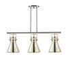 Newton Cone - 3 Light - 42 inch - Polished Nickel - Island Light (411-3I-PN-M411-10PN)