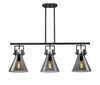 Newton Cone - 3 Light - 42 inch - Matte Black - Island Light (411-3I-BK-G411-10SM)