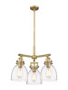 Newton Bell - 3 Light - 21 inch - Brushed Brass - Pendant (411-3CR-BB-G412-7SDY)
