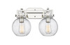 Newton Sphere - 2 Light - 17 inch - Polished Nickel - Bath Vanity Light (411-2W-PN-G410-7SDY)