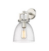 Newton Bell - 1 Light - 8 inch - Satin Nickel - Sconce (411-1W-SN-G412-8SDY)