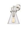 Newton Cone - 1 Light - 8 inch - Satin Nickel - Sconce (411-1W-SN-G411-8SDY)