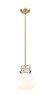 Newton Sphere - 1 Light - 8 inch - Brushed Brass - Mini Pendant (411-1SS-BB-G410-8WH)