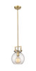 Newton Sphere - 1 Light - 8 inch - Brushed Brass - Mini Pendant (411-1SS-BB-G410-8SDY)