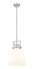 Newton Bell - 1 Light - 10 inch - Satin Nickel - Mini Pendant (411-1SM-SN-G412-10WH)
