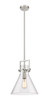 Newton Cone - 1 Light - 12 inch - Satin Nickel - Mini Pendant (411-1SM-SN-G411-12CL)