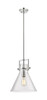 Newton Cone - 1 Light - 12 inch - Polished Nickel - Stem Hung - Mini Pendant (411-1SM-PN-G411-12SDY)