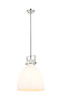 Newton Bell - 1 Light - 14 inch - Polished Nickel - Pendant (411-1SL-PN-G412-14WH)