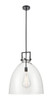 Newton Bell - 1 Light - 18 inch - Matte Black - Pendant (411-1SL-BK-G412-18CL)