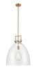 Newton Bell - 1 Light - 18 inch - Brushed Brass - Pendant (411-1SL-BB-G412-18CL)