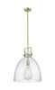 Newton Bell - 1 Light - 16 inch - Brushed Brass - Pendant (411-1SL-BB-G412-16SDY)