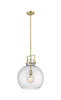Newton Sphere - 1 Light - 14 inch - Brushed Brass - Pendant (411-1SL-BB-G410-14SDY)