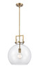 Newton Sphere - 1 Light - 14 inch - Brushed Brass - Pendant (411-1SL-BB-G410-14CL)