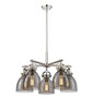 Newton Bell - 5 Light - 26 inch - Polished Nickel - Chandelier (410-5CR-PN-G412-7SM)
