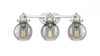 Newton Sphere - 3 Light - 27 inch - Brushed Satin Nickel - Bath Vanity Light (410-3W-SN-G410-7SM)