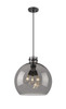 Newton Sphere - 3 Light - 18 inch - Matte Black - Cord hung - Pendant (410-3PL-BK-G410-18SM)