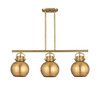 Newton Sphere - 3 Light - 42 inch - Brushed Brass - Island Light (410-3I-BB-M410-10BB)