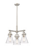 Newton Cone - 3 Light - 21 inch - Satin Nickel - Pendant (410-3CR-SN-G411-7SDY)
